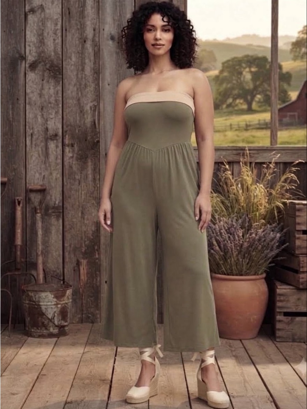 Jolie & Joy Strapless Jumpsuit